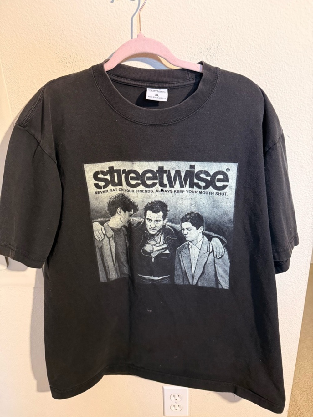Streetwise Graphic Tee Black Johnny Cash Style Photo Shirt XL USA